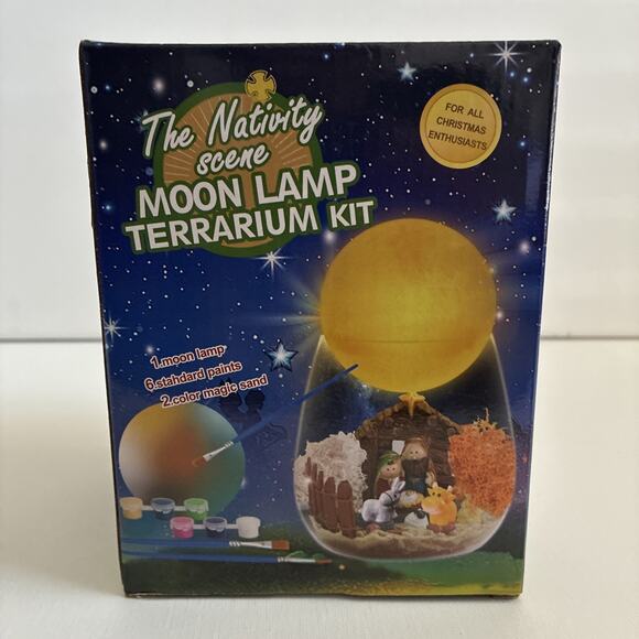 Unbranded Other - The Nativity Scene Moon Lamp Terrarium Kit Craft Paint Magic Sand Nativity Scene